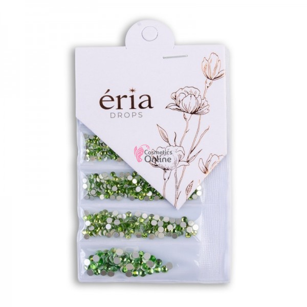 Strasuri pentru decor 3D din sticla, Eria Drops 1440 buc, Peridot
